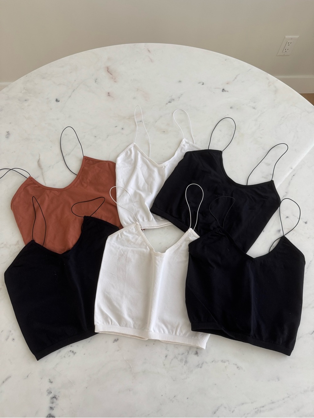 Free People Seamless Cami Bundle 6 Pack Spaghetti Strap Tanks (XS/S)
